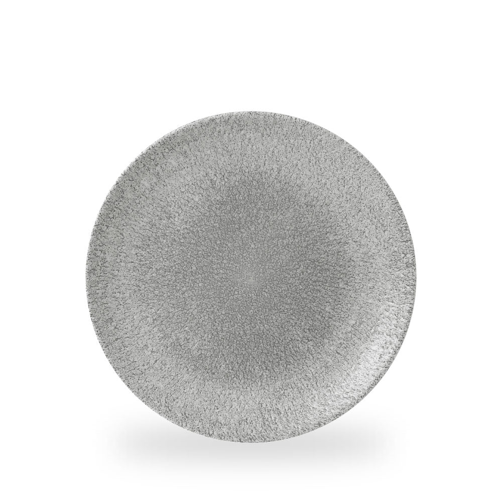 Raku Jasper Grey Evolve Piatto Piano Coupe 10.25" Box 12 - RKGJEV101