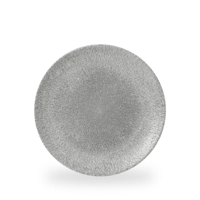 Raku Jasper Grey Evolve Piatto Piano Coupe 10.25" Box 12 - RKGJEV101