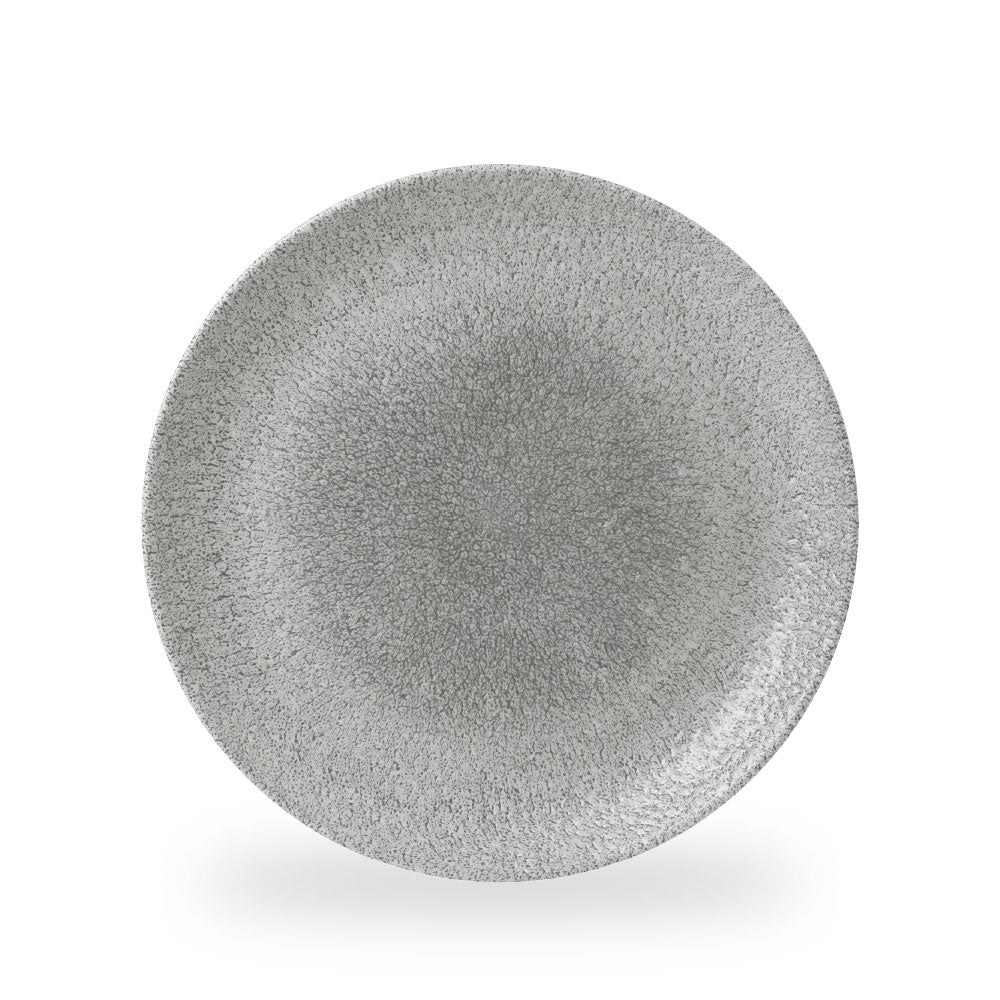 Raku Jasper Grey Evolve Piatto Piano Coupe 11.25" Box 12 - RKGJEV111