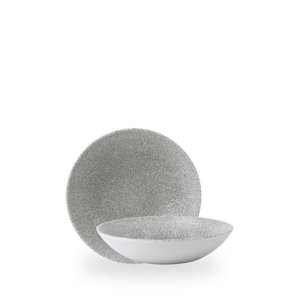 Raku Jasper Grey Evolve Coppetta Coupe 7.25" Box 12 - RKGJEVB71