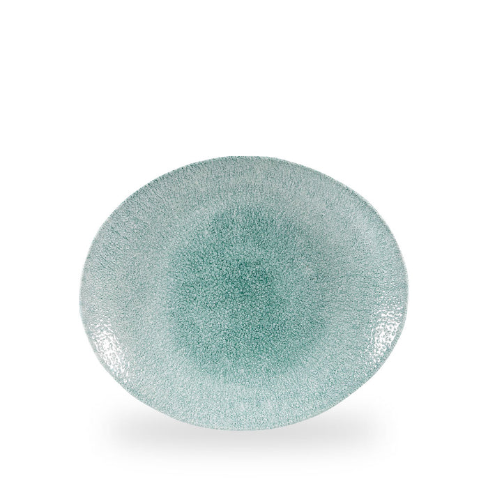 Raku Jade Green Orbit Piatto Ovale Coupe 10 5/8" Box 12 - RKJGOP581