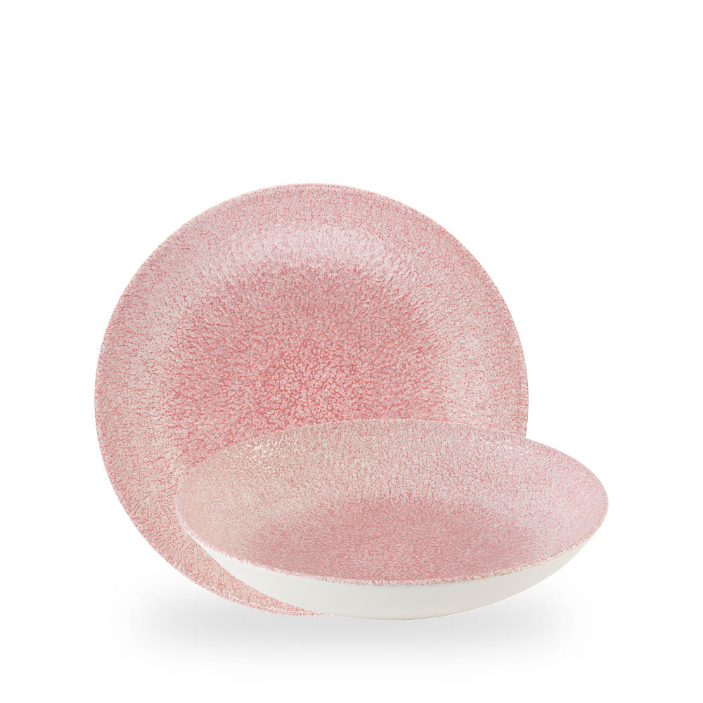 Raku Pink Quartz Evolve Piatto Fondo 9.75" Box 12 - RKQPEVB91