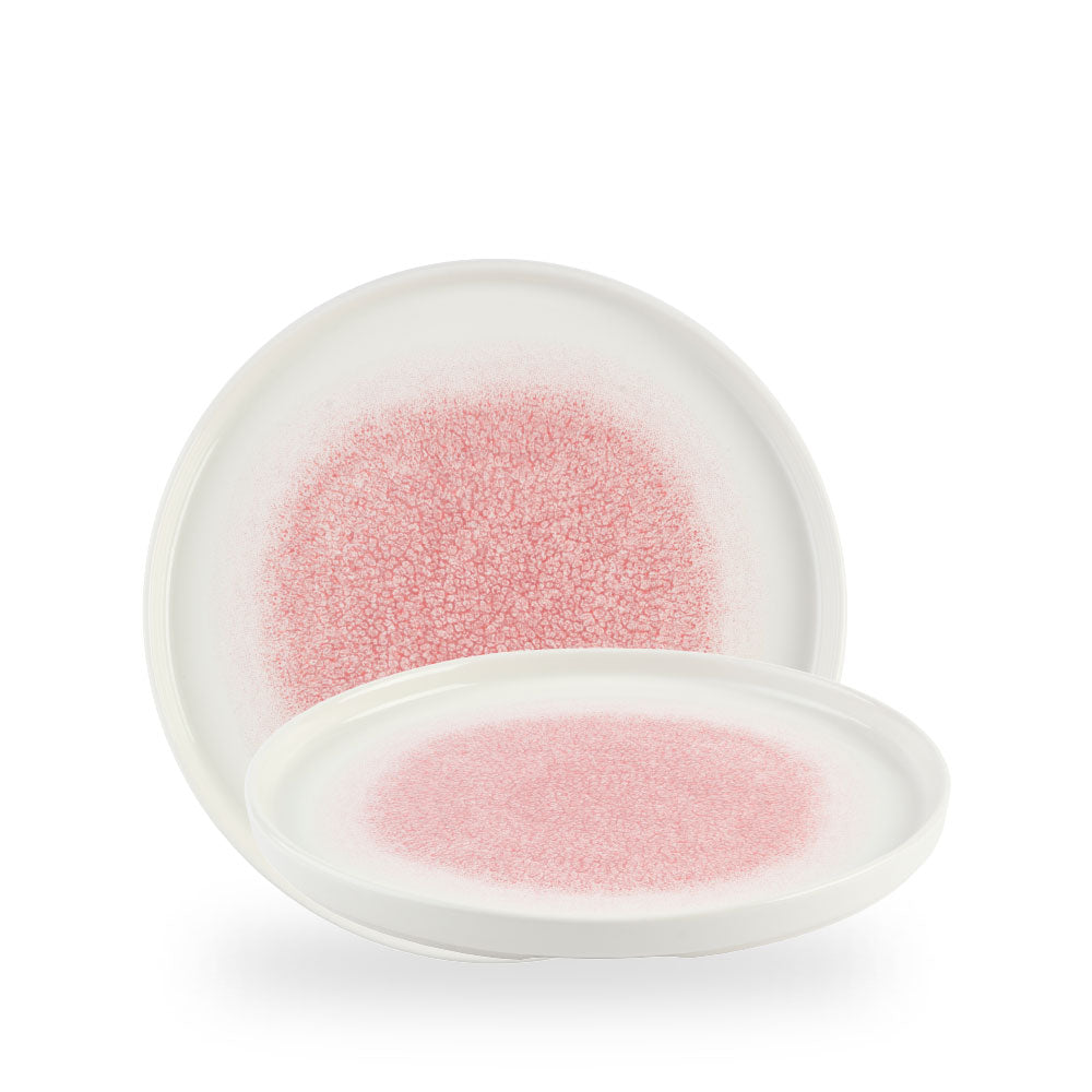 Raku Pink Quartz Piatto Walled10 2/8" Box 6 - RKQPWP261