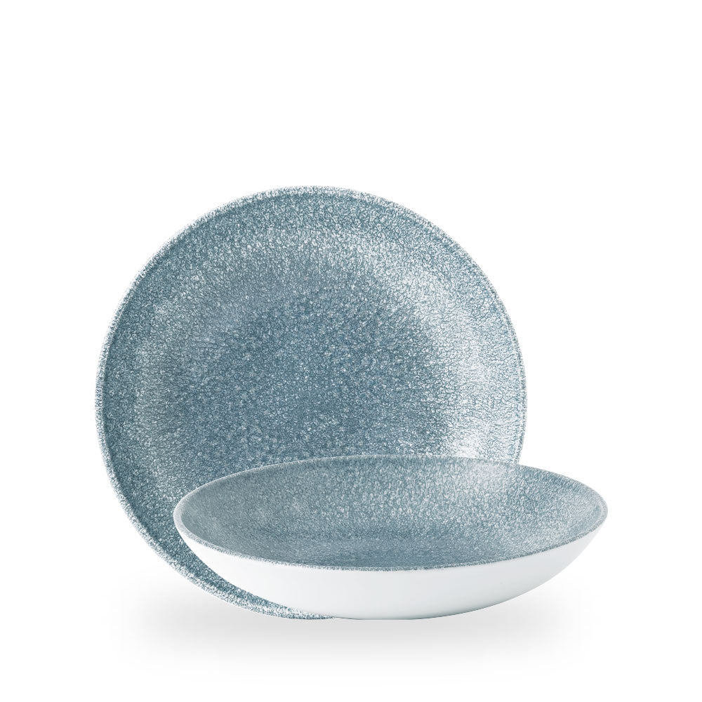 Raku Topaz Blue Evolve Piatto Fondo 9.75" Box 12 - RKTBEVB91