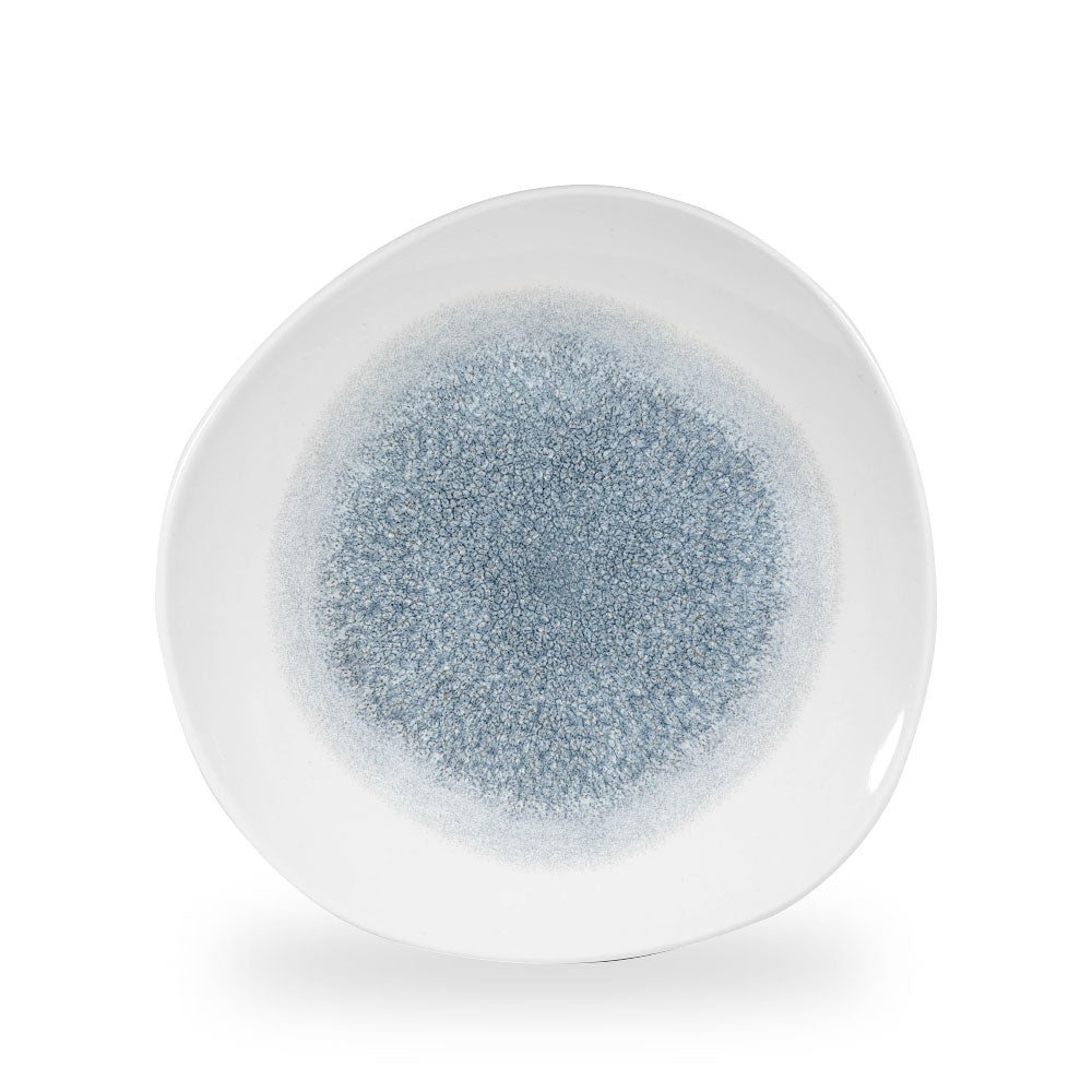 Raku Topaz Blue Piatto Organic 11 1/4" Box 12 - RKTBOG111