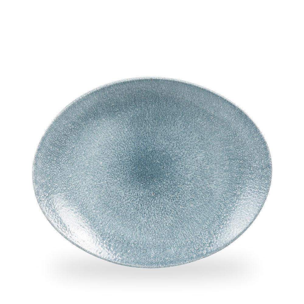 Raku Topaz Blue Orbit Piatto Ovale Coupe 12.5" Box 12 - RKTBOP121