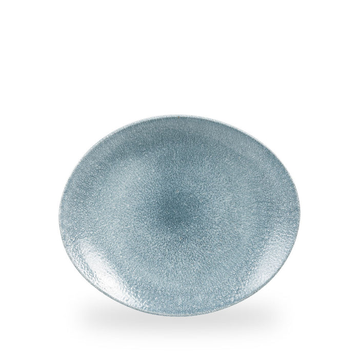 Raku Topaz Blue Orbit Piatto Ovale Coupe 10" Box 12 - RKTBOP581