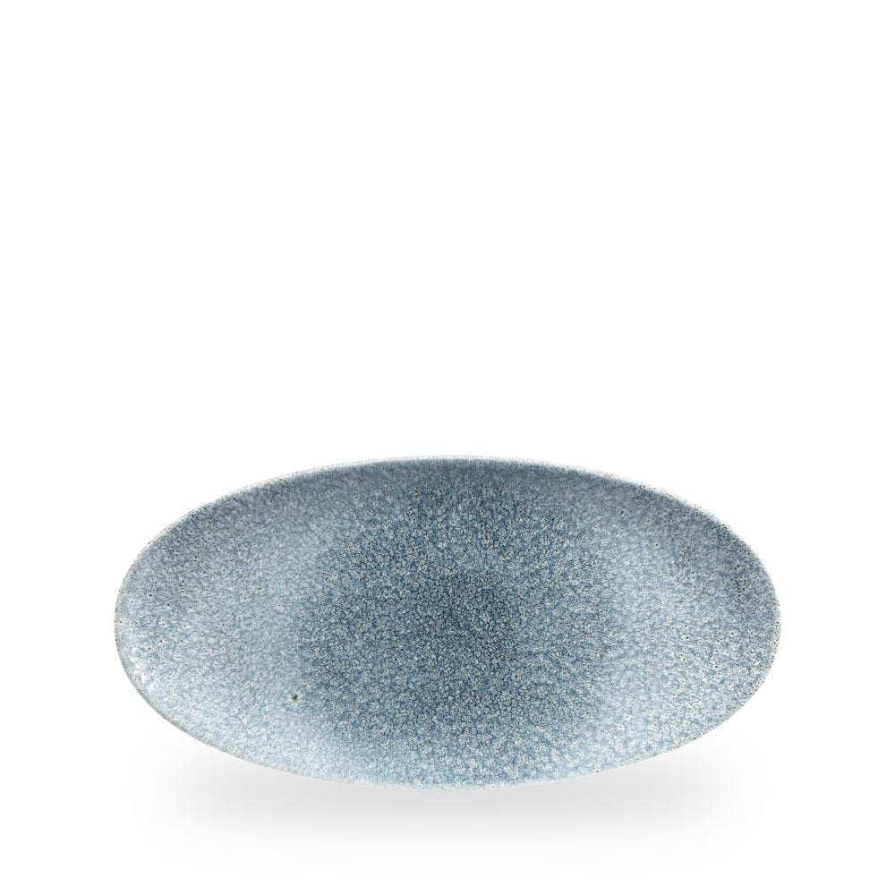 Raku Topaz Blue Piatto Ovale Chefs 11 4/5X5 3/4" Box 12 - RKTBOV301
