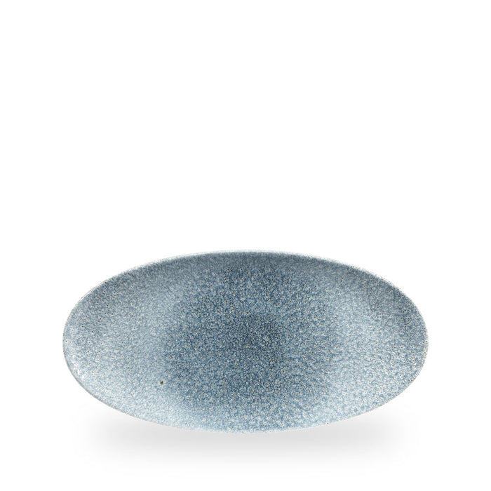 Raku Topaz Blue Piatto Ovale Chefs 11 4/5X5 3/4" Box 12 - RKTBOV301