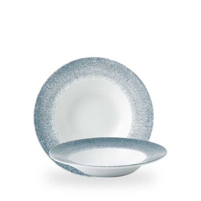Raku Topaz Blue Profile Piatto Fondo Con Falda Media 9.4" Box 12 - RKTBVWBM1