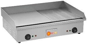 Horecatech RS523 - Piastra grill liscia/rigata cm 73 x 40