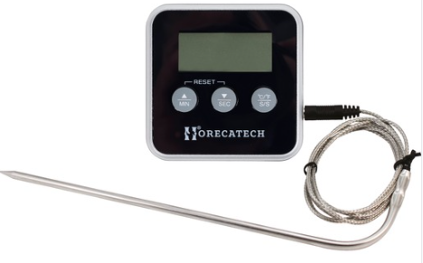 Horecatech RS597 - Termometro digitale da forno con timer