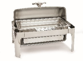 Horecatech RS631 - Chafing dish elettrico De Luxe cop. roll. top SS