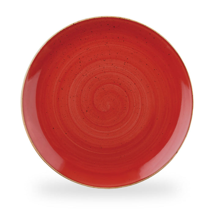 Stonecast Berry Red Coupe Evolve Piatto Piano 12 3/4" Box 6 - SBRSEV121