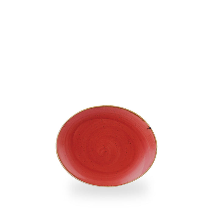 Stonecast Berry Red Orbit Piatto Ovale Coupe 19.7Cm Box 12 - SBRSOP7 1