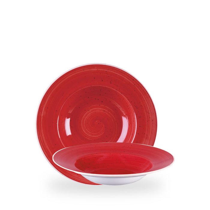 Stonecast Berry Red Profile Piatto Fondo Con Falda Media 9.4" Box 12 - SBRSVWBM1