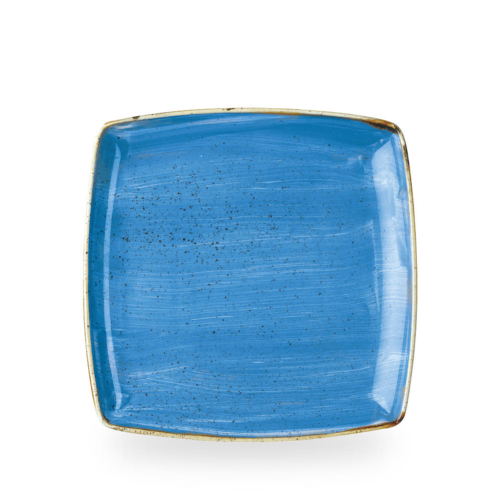 Stonecast Cornflower Blue Square Deep Piatto 26.8Cm Box 6 - SCFSDS101