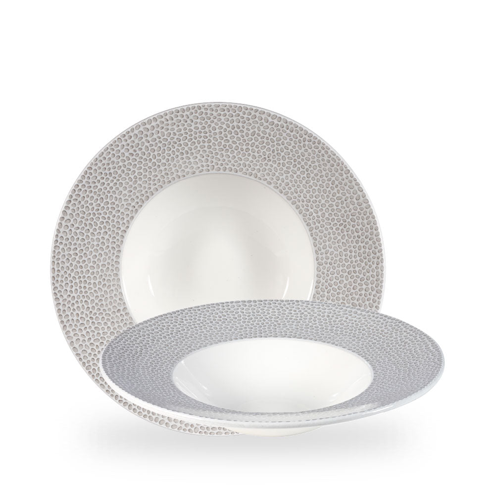 Isla Spinwash Shale Grey Piatto Fondo Con Falda 11" Box 12 - SHISIWBL1