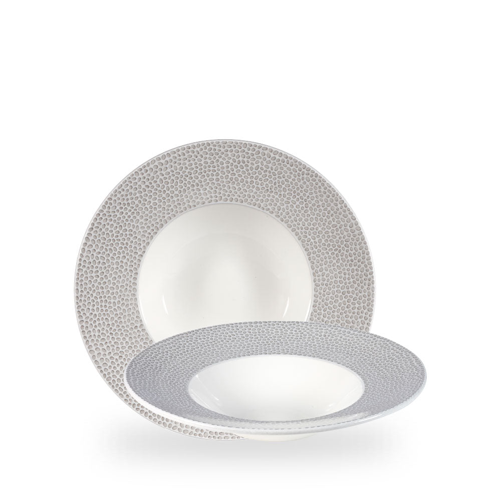 Isla Spinwash Shale Grey Piatto Fondo Con Falda 9 1/2" Box 12 - SHISIWBM1