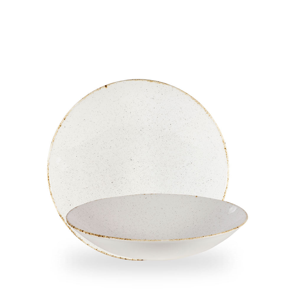 Stonecast Hints Barley White Coupe Buffet Coppetta 15.25" Box 4 - SHWHAC141