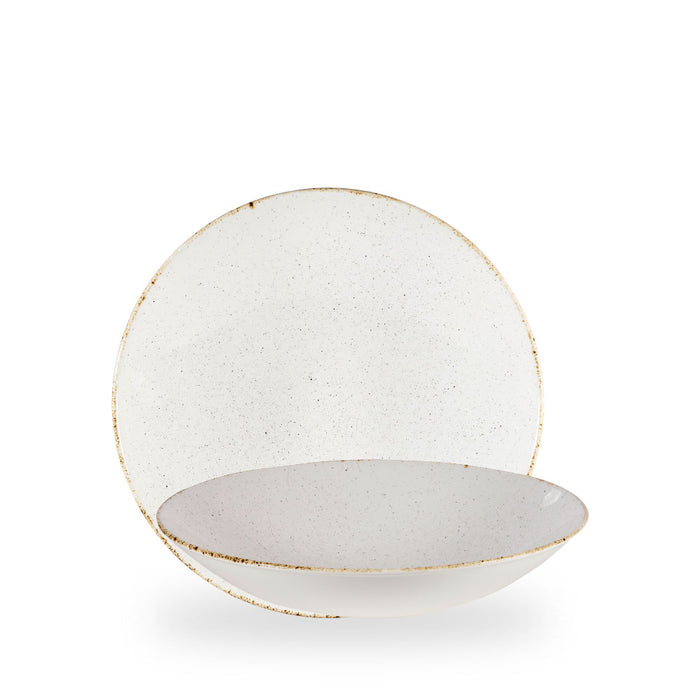 Stonecast Hints Barley White Coupe Buffet Coppetta 15.25" Box 4 - SHWHAC141