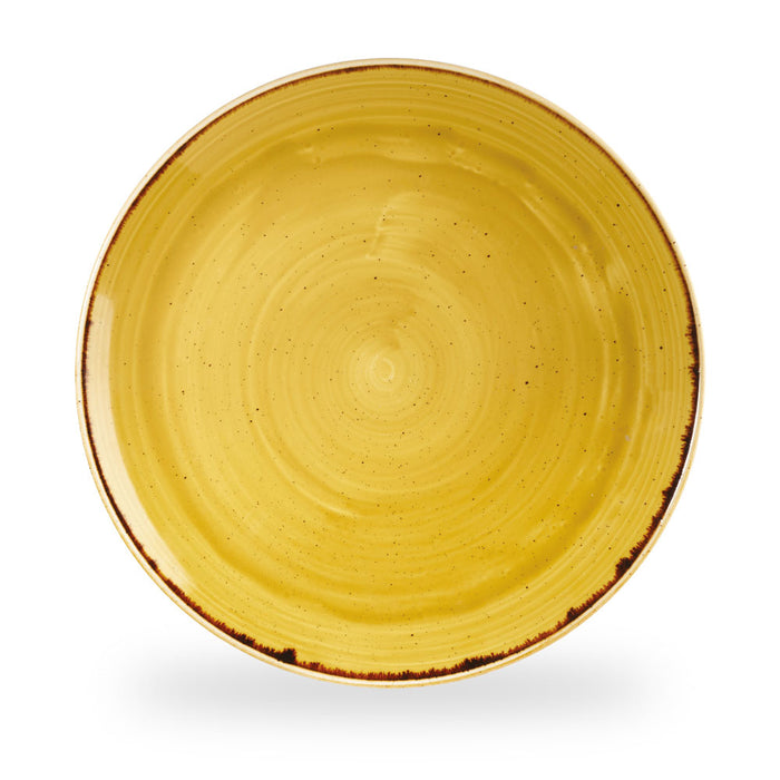 Stonecast Mustard Coupe Evolve Piatto Piano 12 3/4" Box 6 - SMSSEV121