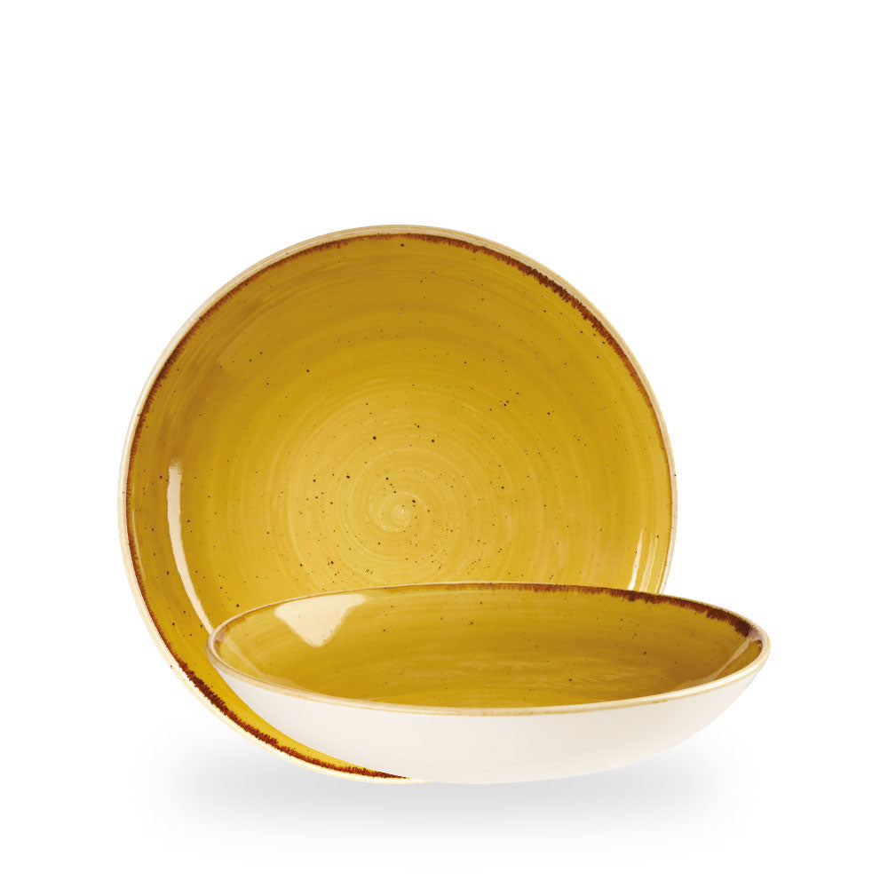 Stonecast Mustard Evolve Coppetta Coupe 24.8Cm Box 12 - SMSSEVB91
