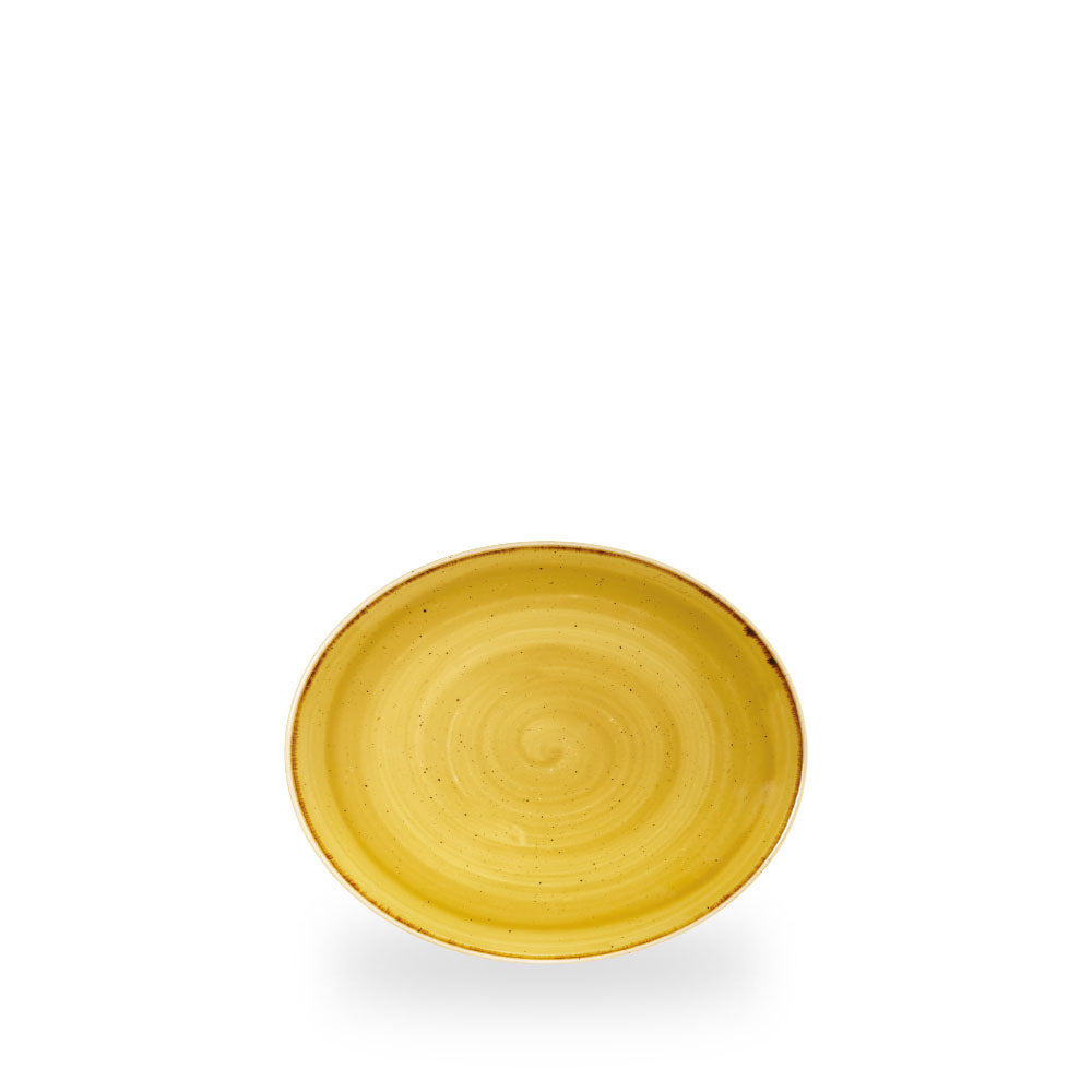 Stonecast Mustard Piatto Ovale Coupe 19.7Cm Box 12 - SMSSOP7 1