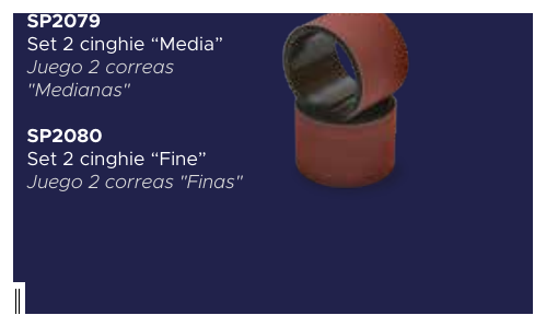 Horecatech SP2080 - Cinghia abrasiva fine (coppia)