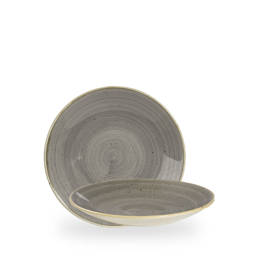 Stonecast Grey Piatto Deep Coupe 8 2/3" Box 12 - SPGSPD221