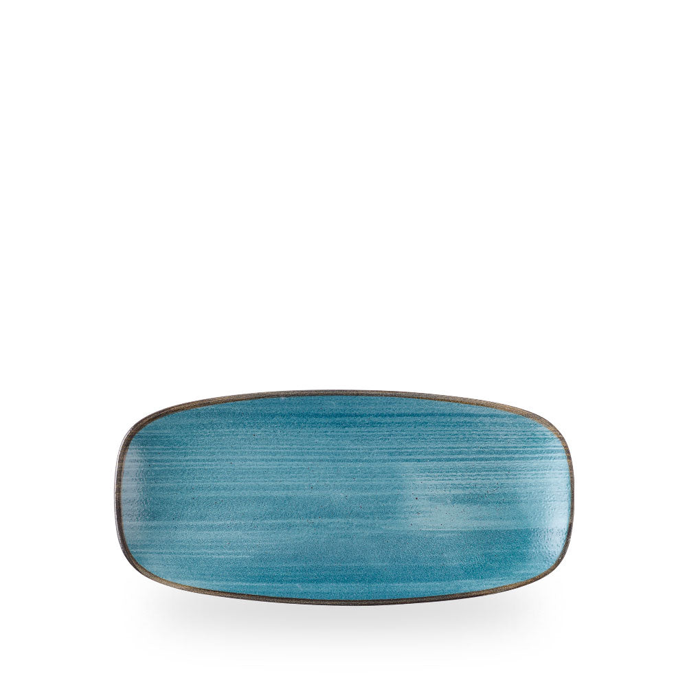 Stonecast Raw Teal Piatto Rettangolare Chefs 10.6"X5" Box 12 - SRBEXO101