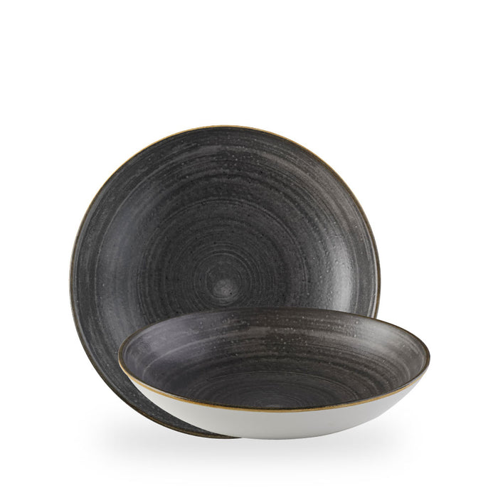 Stonecast Raw Black Evolve Piatto Fondo 9.75" Box 12 - SRBLEVB91
