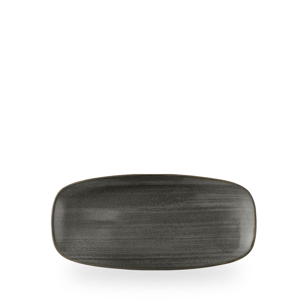 Stonecast Raw Black Piatto Rettangolare Chefs 10.6"X5" Box 12 - SRBLXO101