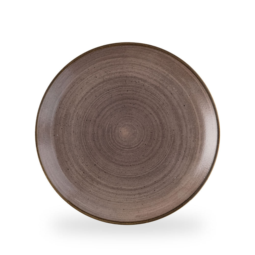 Stonecast Raw Brown Evolve Piatto Piano Coupe 11.25" Box 12 - SRBREV111