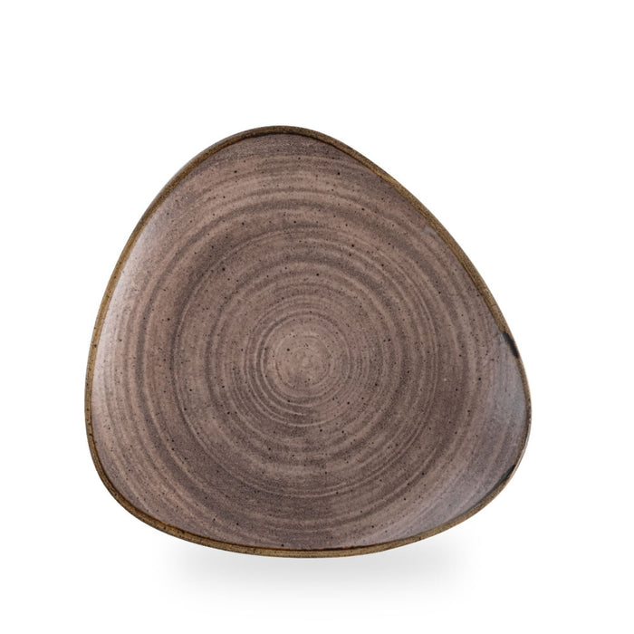 Stonecast Raw Brown Piatto Triangolare 10" Box 12 - SRBRTR101