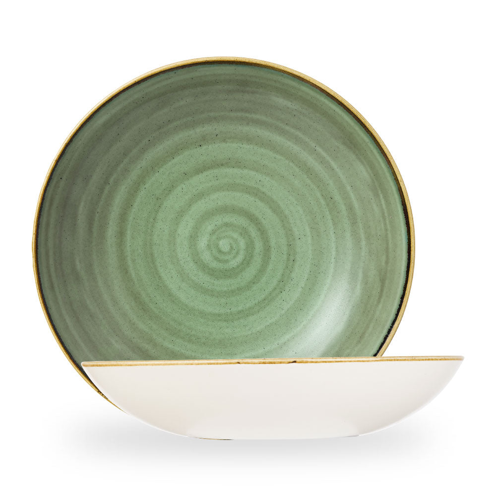 Stonecast Samphire Green Coupe Pasta Bowl 12" Box 6 - SSGSPLC21