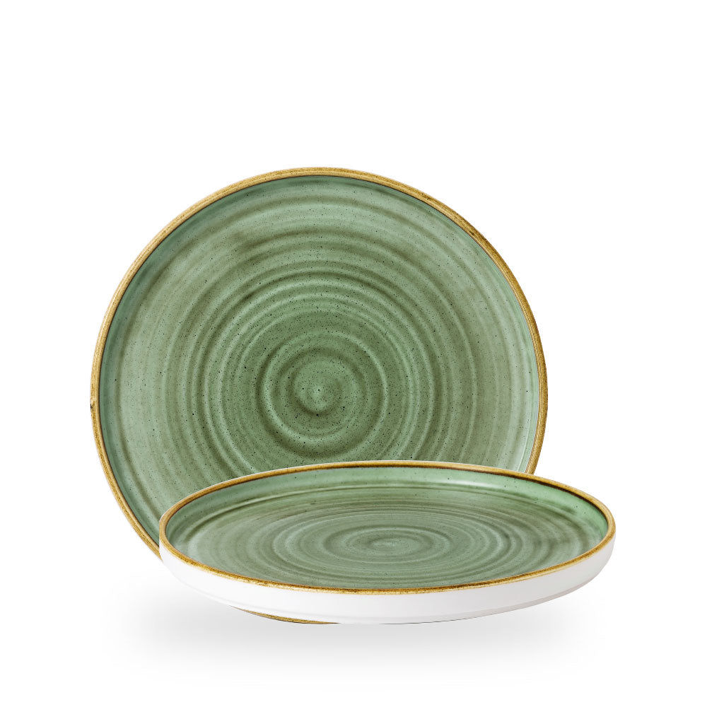 Stonecast Samphire Green Piatto Walled10 2/8" Box 6 - SSGSWP261