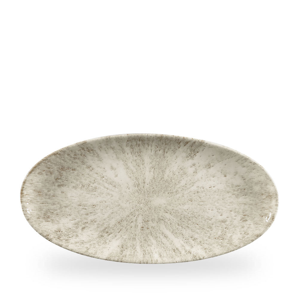 Stone Agate Grey Piatto Ovale Chefs 13 3/4X6 3/4" Box 6 - STAGOV351