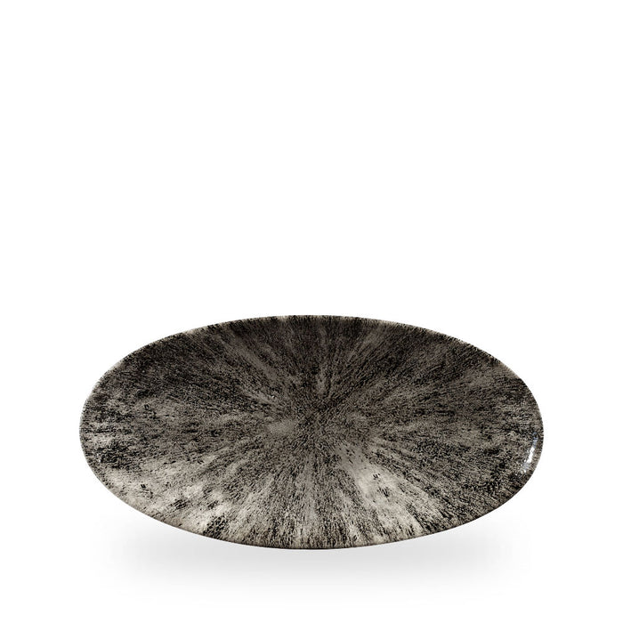 Stone Quartz Black Piatto Ovale Chefs 11 4/5X5 3/4" Box 12 - STQBOV301
