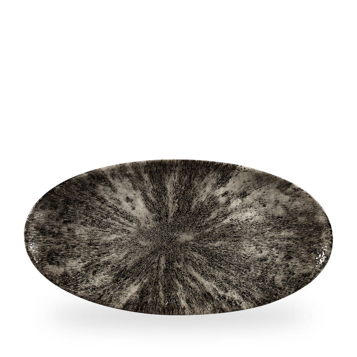 Stone Quartz Black Piatto Ovale Chefs 13 3/4X6 3/4" Box 6 - STQBOV351