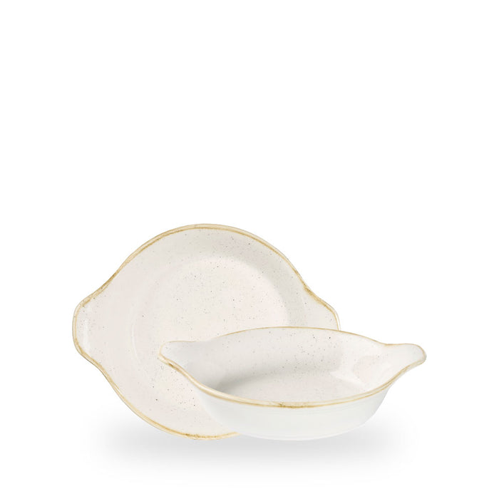 Stonecast Barley White Large Tegame Rotondo Con Manici 7 X 8 1/2" Box 6 - SWHSLREN1