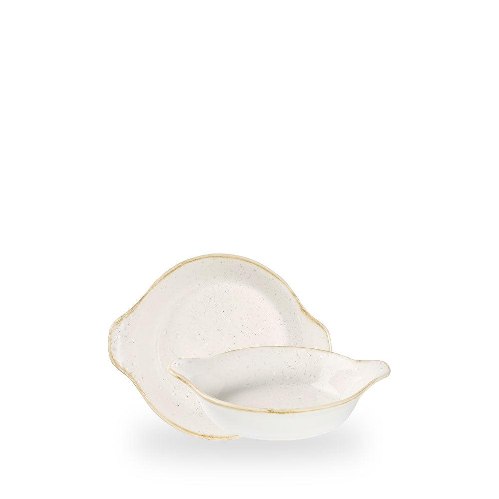 Stonecast Barley White Small Tegame Rotondo Con Manici 5 7/8 X 7 1/8" Box 6 - SWHSSREN1