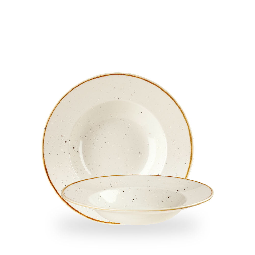 Stonecast Barley White Profile Piatto Fondo Con Falda Media 23.88Cm Box 12 - SWHSVWBM1