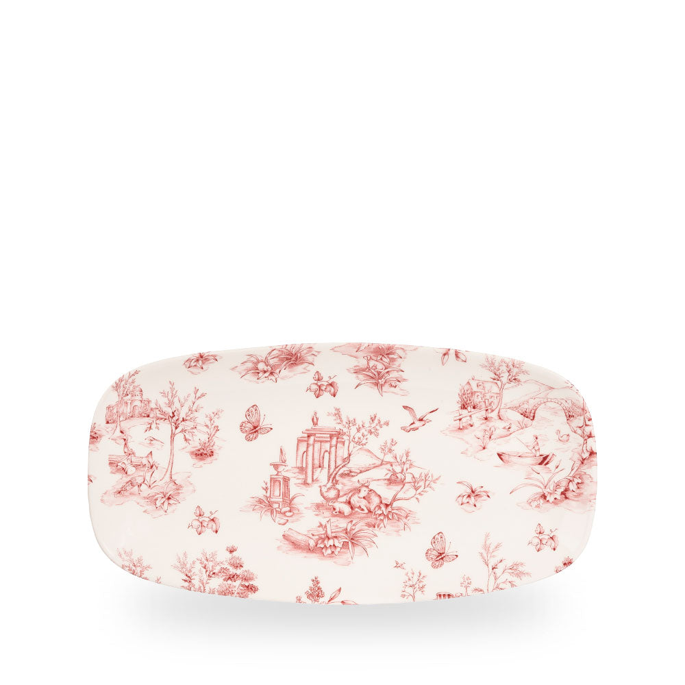 Toile Cranberry Piatto Rettangolare Chefs 11 3/4" X 6" Box 12 - TOC XO111