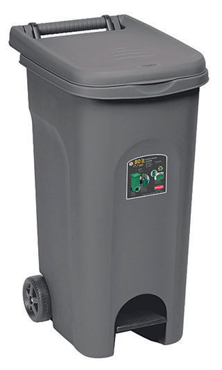URBAN ECO SYSTEM-BIDONE LT.80 GRIGIO C.PED. 25603