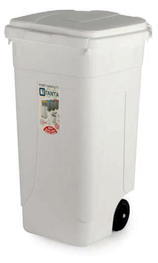 PATTUMIERA PLAST.CON PEDALE LT.80 BIANCO BO80-BI