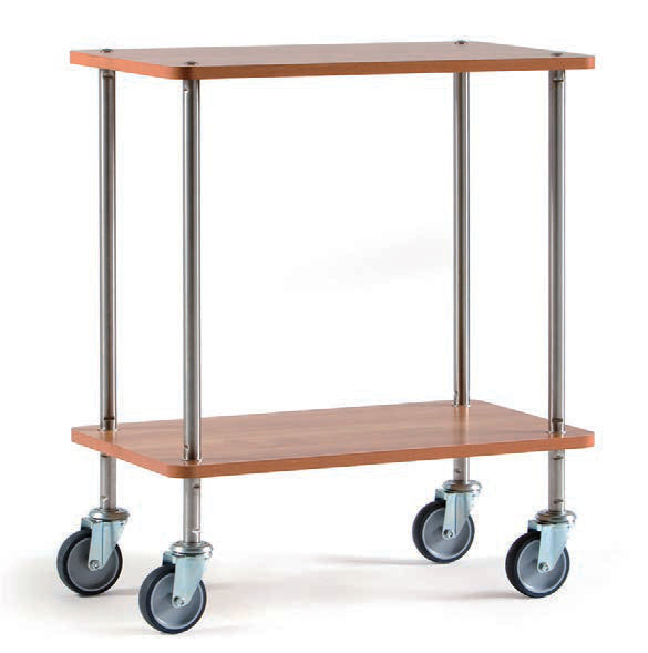 CARRELLO INOX 2PIANI BILAMINATO 70X40X76,5 AL-270