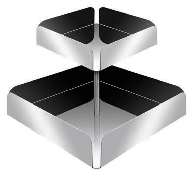 CUSIO-PORTABUSTINE 2 CONTEN INOX CM21X21 H18,5 605