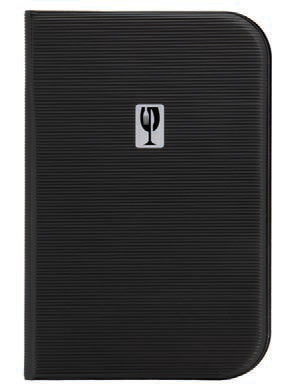 ESSENTIAL-PORTAMENU PVC A5 RIGATO NERO MC-ESA5-BL
