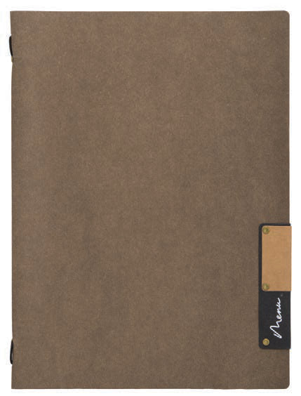 NATURE-PORTAMENU FIBRA NATUR A4 MARRONE MC-NTA4-BR
